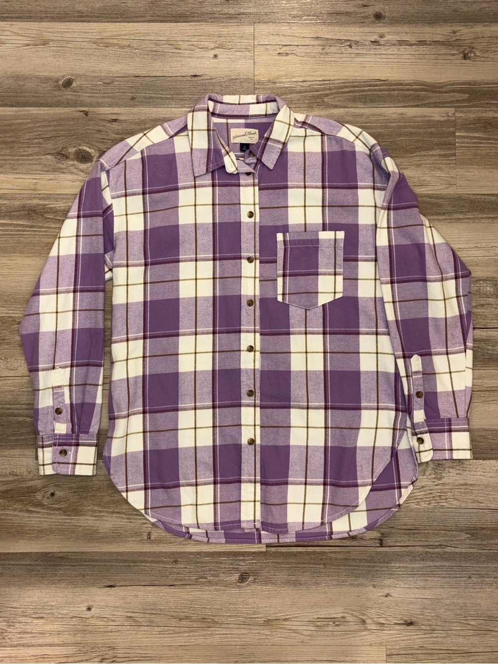 Universal Thread Purple Plaid Women’s Flannel Shirt